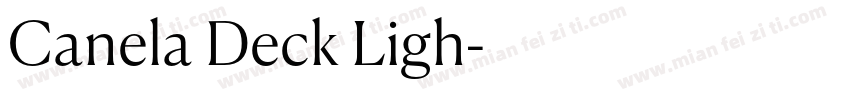 Canela Deck Ligh字体转换